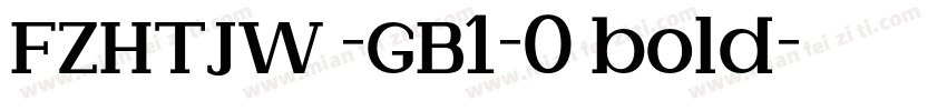 FZHTJW -GB1-0 bold字体转换